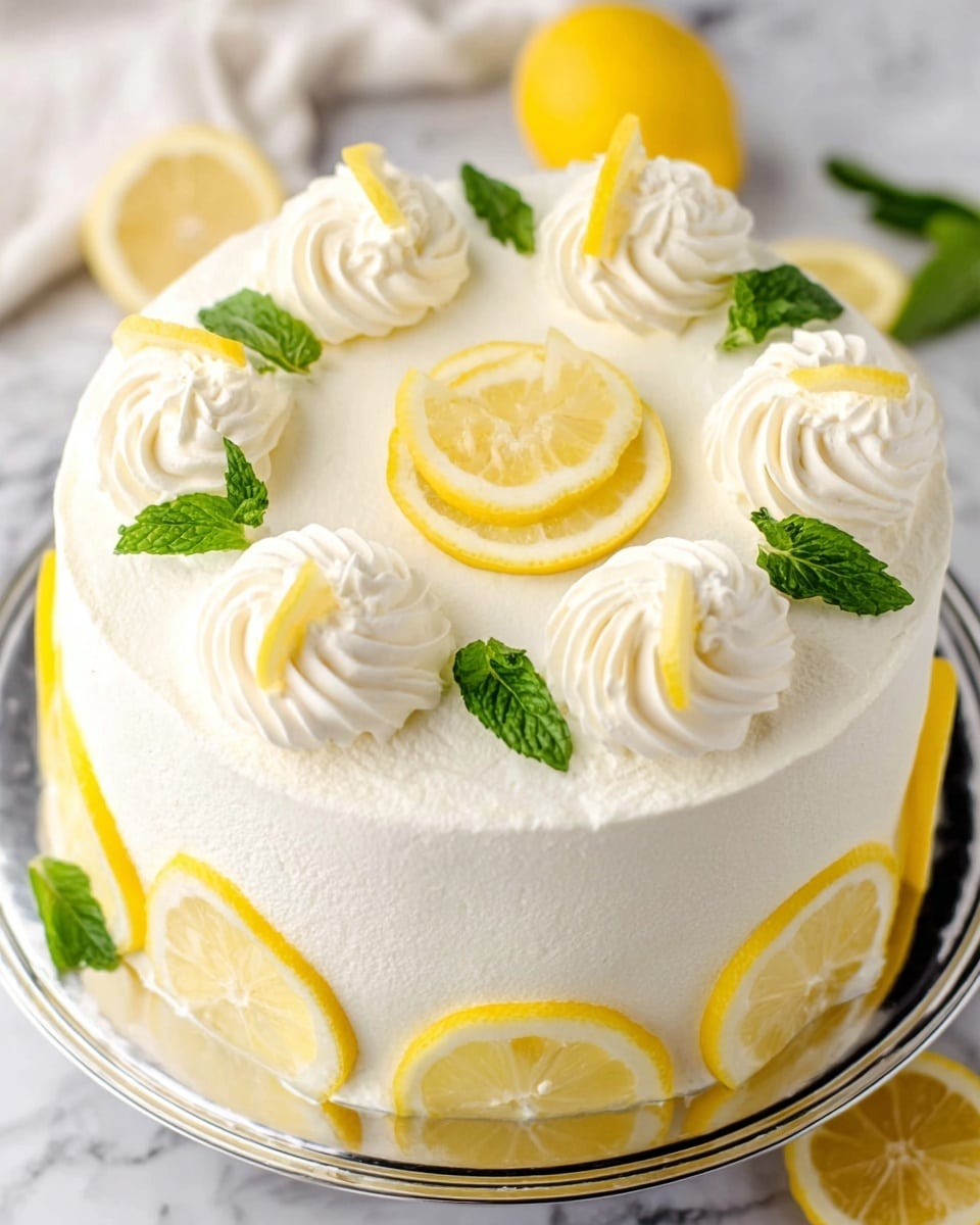 Lemon Mascarpone Layer Cake