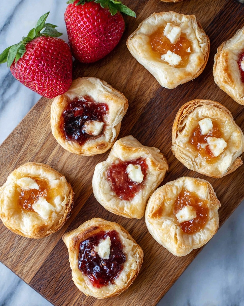 Puff Pastry Appetizers with Goat Cheese and Jam