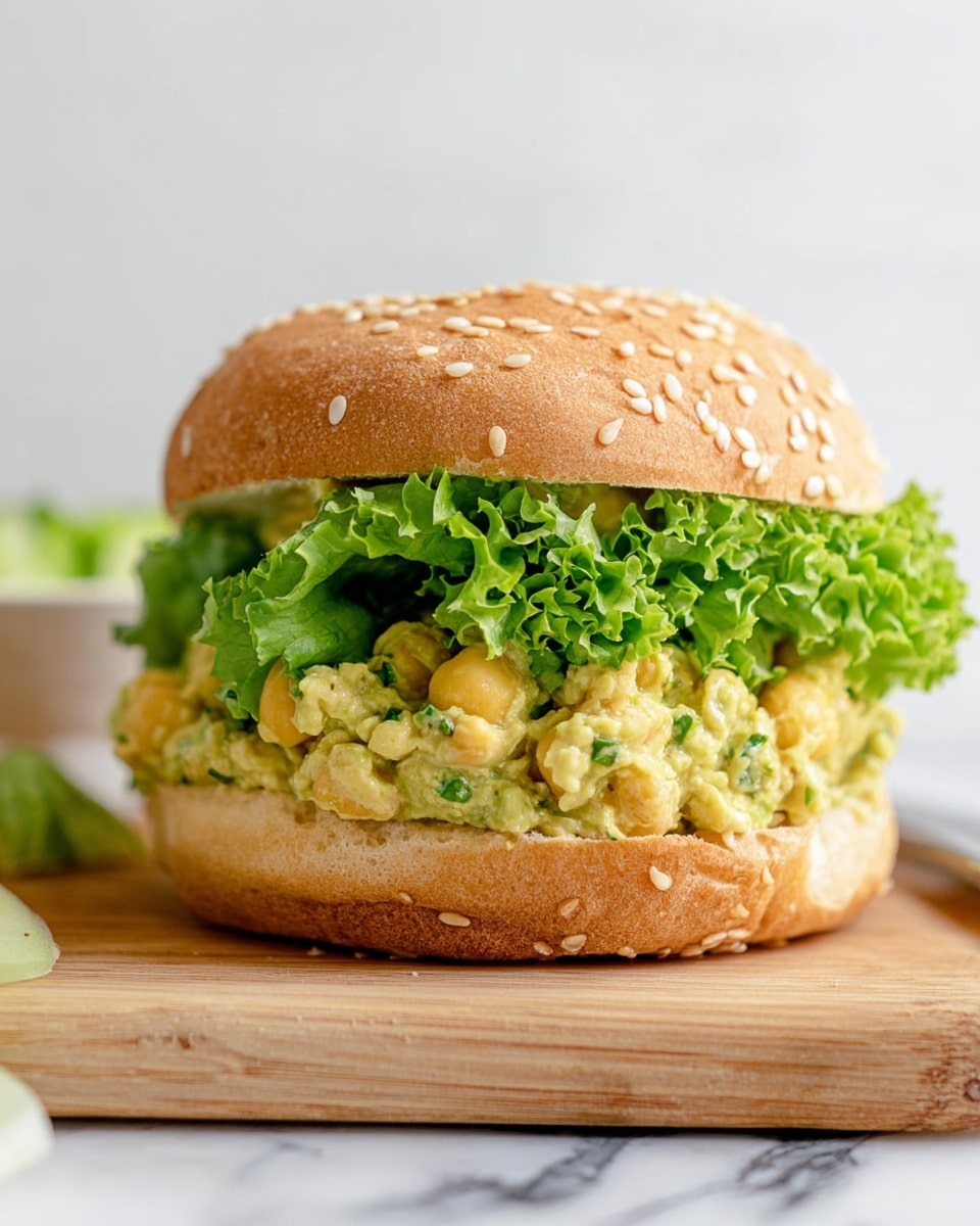 Smashed Chickpea Avocado Dill Pickle Sandwiches