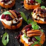 Sweet Potato Rounds with Goat Cheese Appetizer
