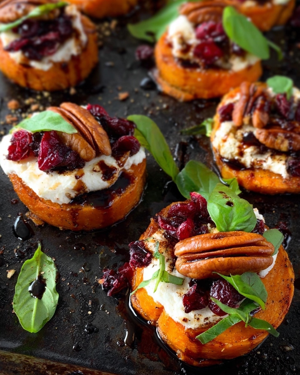 Sweet Potato Rounds with Goat Cheese Appetizer