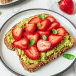 5-Minute Avocado Strawberry Toast with Balsamic Glaze