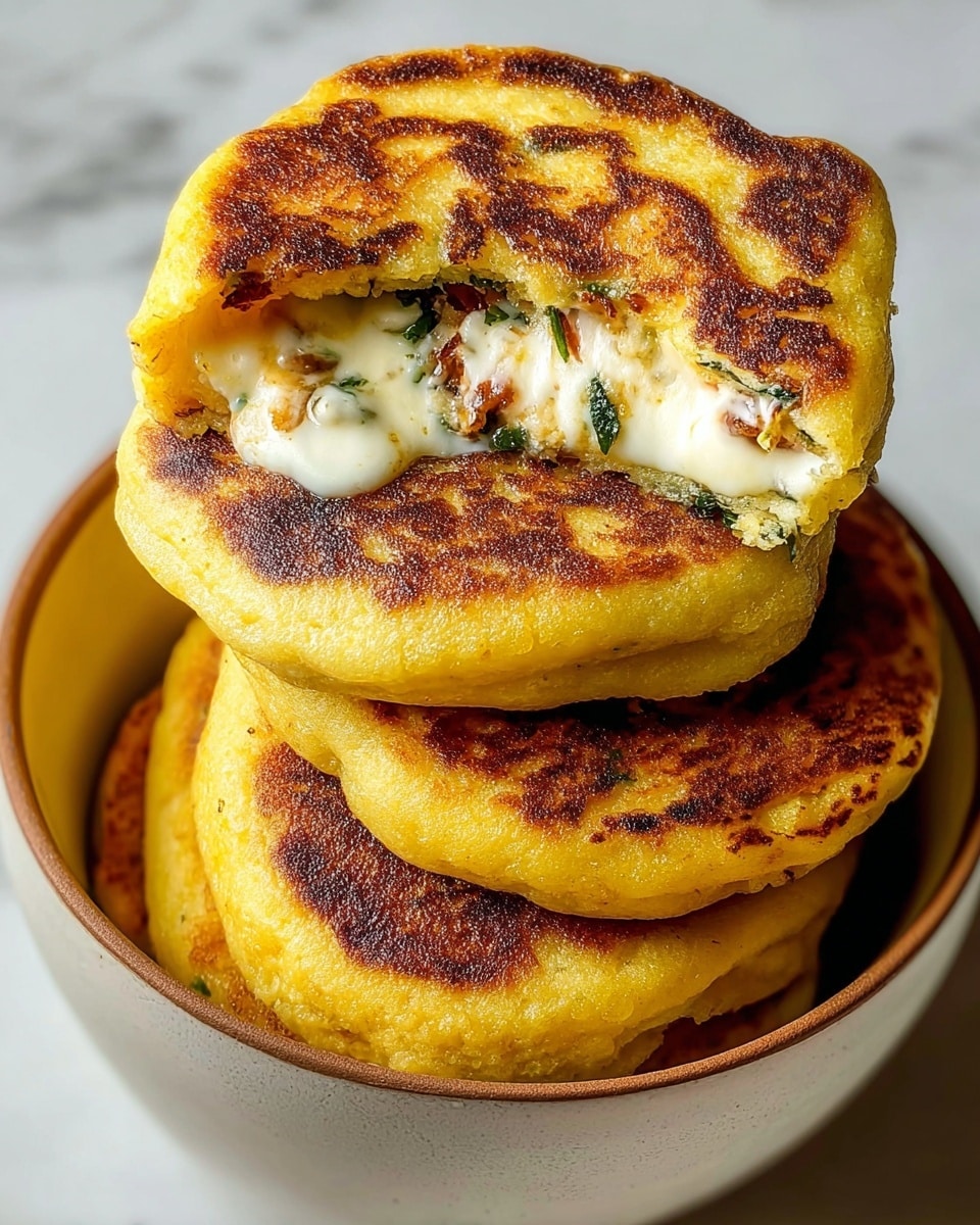 Delicious Venezuelan Sweet Corn Cachapas with Gooey Cheese